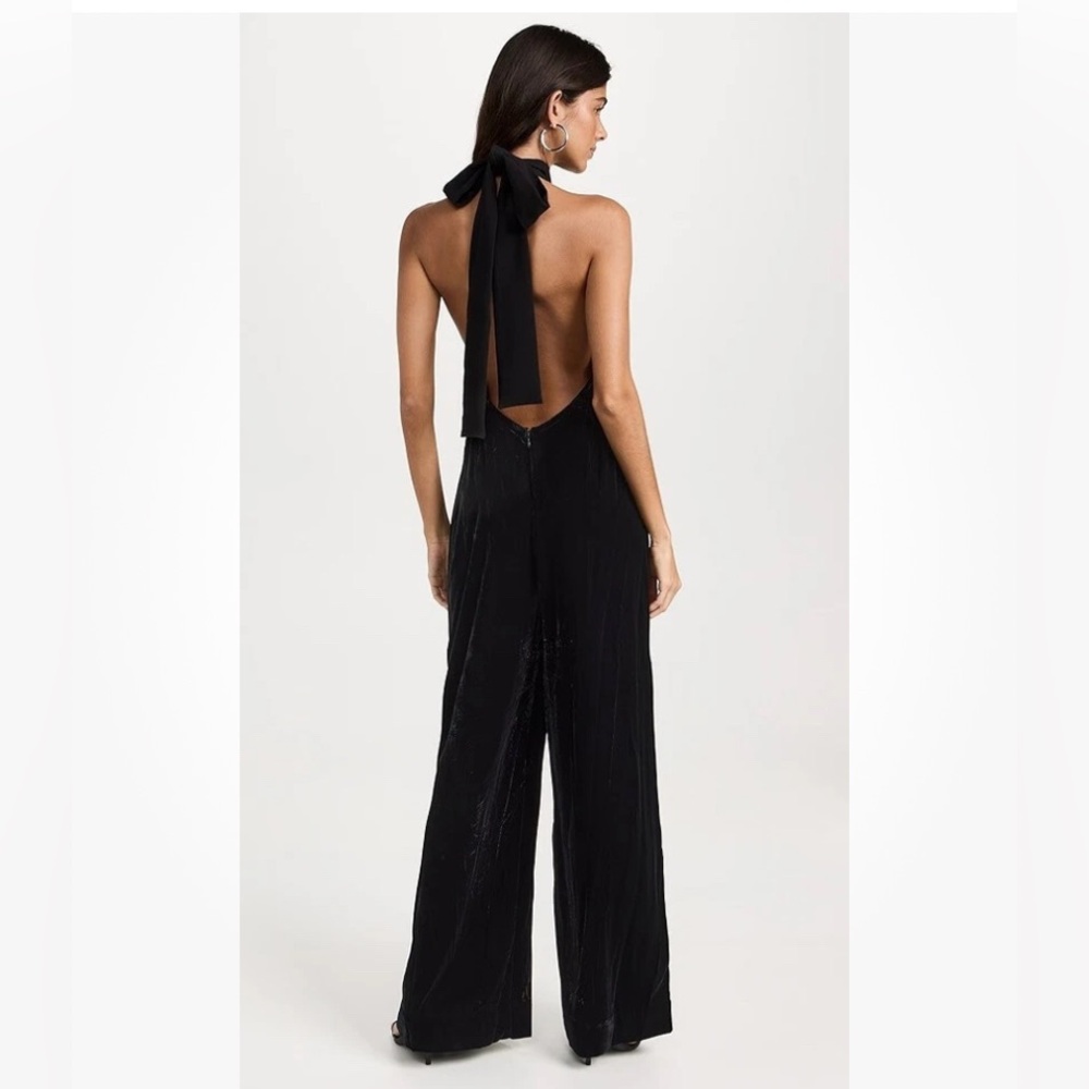 Staud Black Velvet Andreas Hakter Jumpsuit NWT size 8 retails for $450 - Picture 2 of 6